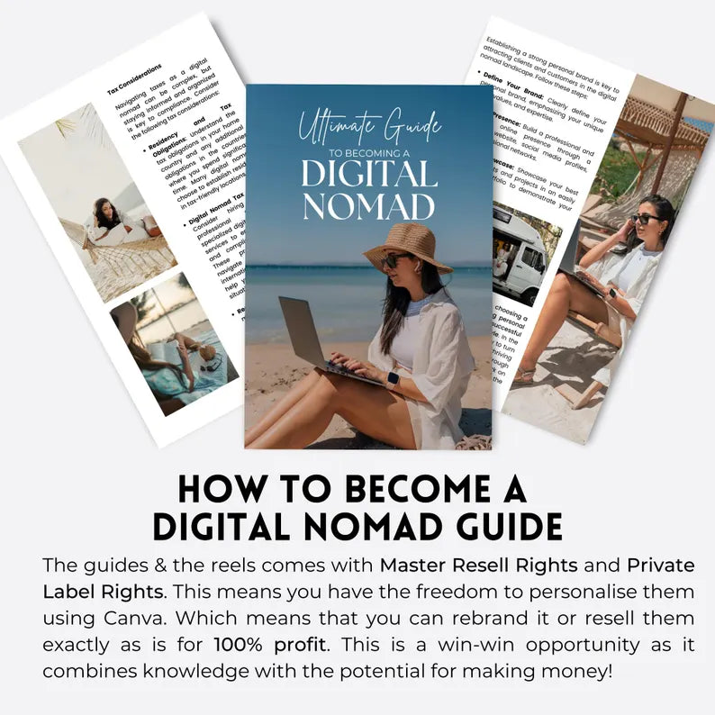 Digital Nomad Guide + 5 Free Bonuses (PLR & MRR Included)