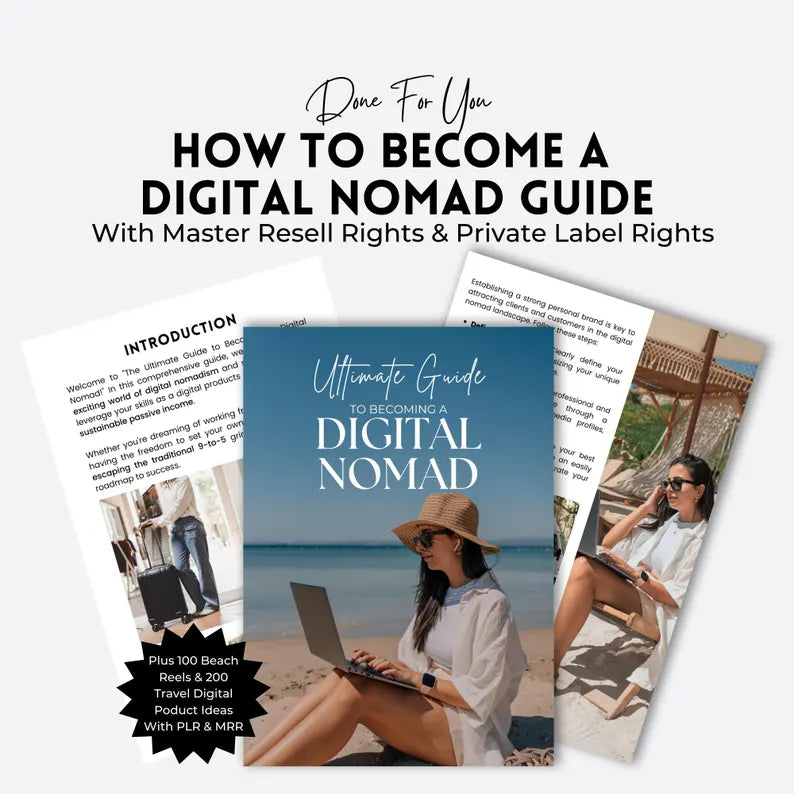Digital Nomad Guide + 5 Free Bonuses (PLR & MRR Included)